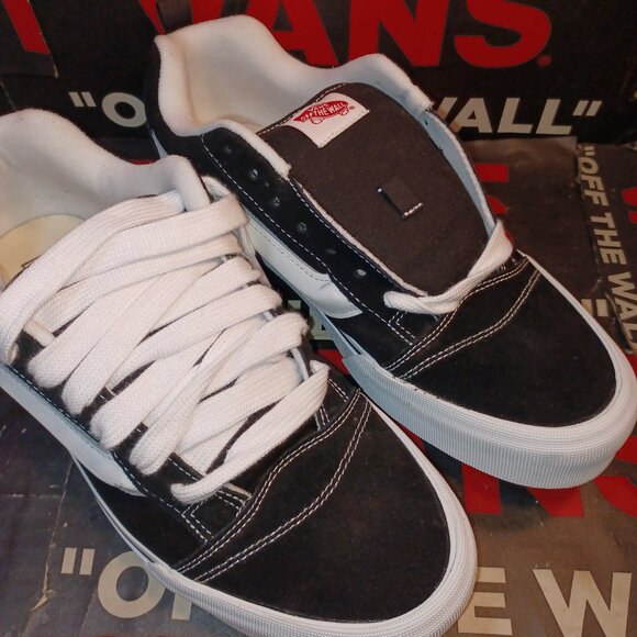 Vans Men's U.S.16 Knu Skool Skate Black/True White Classic VN0009QC6BT - Picture 9 of 12